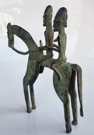 Mali, Ethnie Dogon, XXe siècle - Couple de cavaliers - Sculpture 2