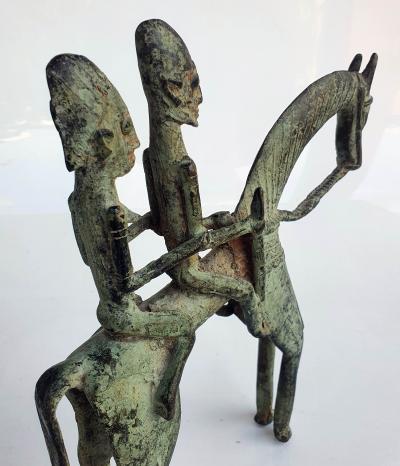 Mali, Ethnie Dogon, XXe siècle - Couple de cavaliers - Sculpture 2