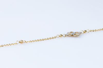 Bracelet trèfle en or bicolore 9 carats 2