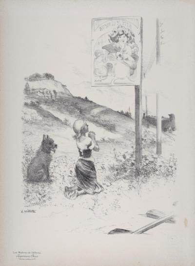 Adolphe WILLETTE - Les Maîtres de l’Affiche : Pieuse erreur, 1899 - Lithograph 2