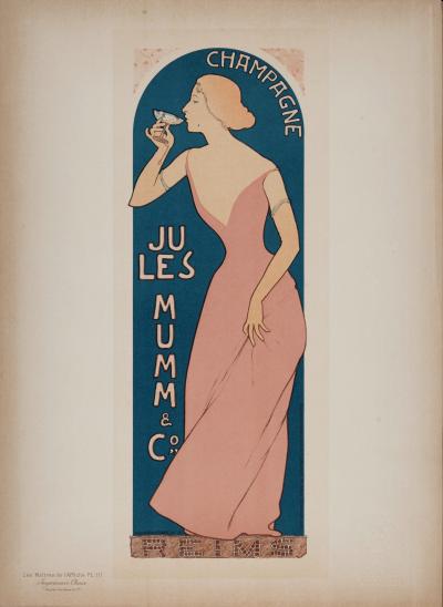 Maurice REALIER-DUMAS - Les Maîtres de l’Affiche : Champagne Jules MUMM & Co, 1897 - Lithograph 2