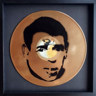 PyB -  jacques BREL , 2022 - Technique mixte sur vinyle 2