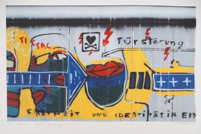 Peter KLASEN - Mur de Berlin, les graffitis - Sérigraphie originale, signée au crayon 2