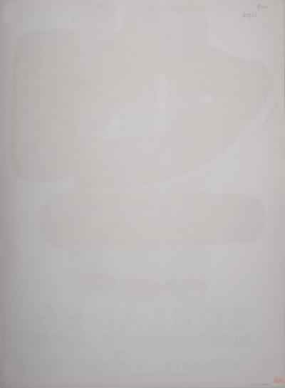 Pierre SOULAGES - Antagonismes, 1960 - Lithographic poster on paper, after 1947 Pierre Soulage’s painting - Plate-signed 2