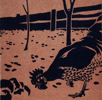 Walter DITTRICH - Die Fläche : Ein Hahn, c. 1910 - Small lithograph 2