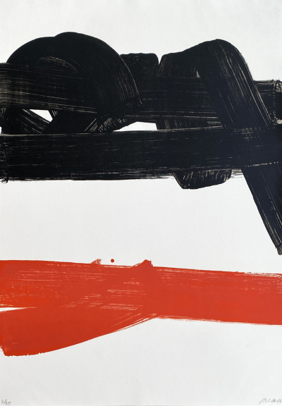 Pierre Soulages - Lithographie 27 - Original Lithograph Hand Signed & Numbered (BNF #75)