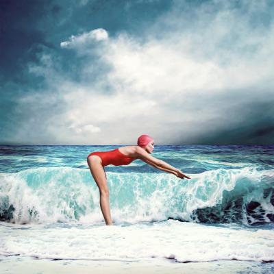 Mr Strange - Le Cours de Natation, 2022, Giclée sur papier Kodak Pro 2