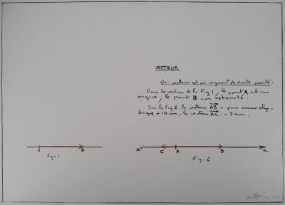 Bernar VENET : Un Vecteur - Sérigraphie originale signée 2