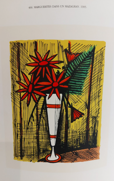 Bernard BUFFET - Marguerites dans un mazagran (1985) - Lithographie originale signée au crayon 2