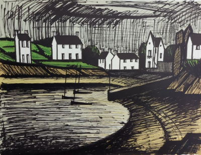 Bernard BUFFET - Bateaux dans la baie (1982) - Lithographie originale signée au crayon 2