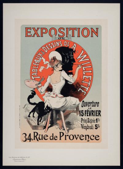Jules CHERET - Les Maîtres de l’Affiche : Exposition de tableaux & dessins de A. Willette, 1898 - Lithograph 2