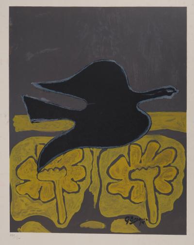 Georges Braque (1882-1963) - Oiseau et fleurs, 1964 - Lithographie en couleurs 2