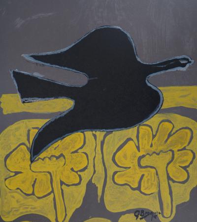 Georges Braque (1882-1963) - Oiseau et fleurs, 1964 - Lithographie en couleurs 2