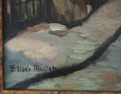 Elisée Maclet -  Montmartre, Rue des Saules - Huile sur toile Signée 2