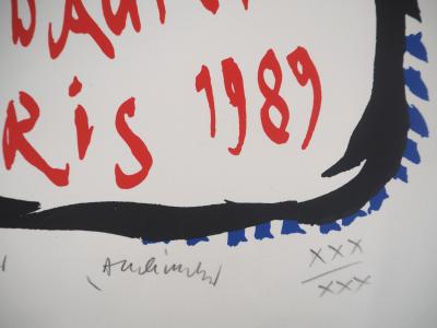 Pierre Alechinsky - Automne à Paris : Tour Eiffel - Lithographie originale, signée 2