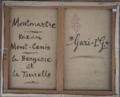 IG Gazi le Tatar - Montmartre, rue du Mont Cenis - Huile sur toile Signée 2