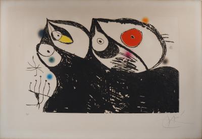 Joan Miro - Les Hirondelles, 1973 - Gravure originale, Signée au crayon 2