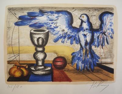 Franz Priking - Nature morte fantastique à l’aigle - Lithographie originale Signée 2