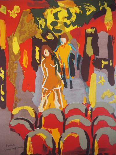 Pierre AMBROGIANI - L’arrivée au spectacle - Lithographie originale signée 2