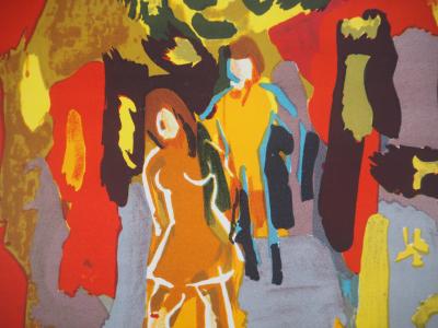 Pierre AMBROGIANI - L’arrivée au spectacle - Lithographie originale signée 2