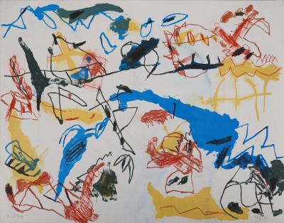 Jan Voss - Paysage abstrait - Lithographie originale, Signée 2