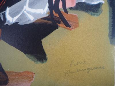 Pierre AMBROGIANI : La baignade au lac - Lithographie originale signée 2