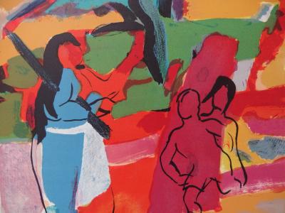 Pierre AMBROGIANI : La mère et ses enfants en Provence - Lithographie originale signée 2