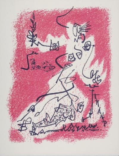 André MASSON - Le Départ, 1972 - Original lithograph 2