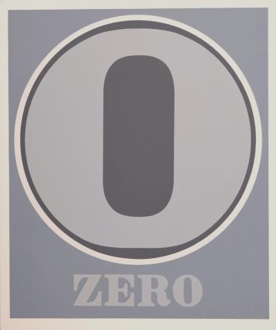 Robert INDIANA - Number 0, 1968 - Original color screen print on paper - Medium size edition 2