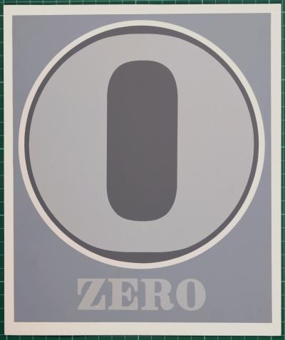 Robert INDIANA - Number 0, 1968 - Original color screen print on paper - Medium size edition 2