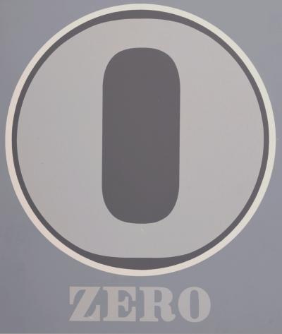 Robert INDIANA - Number 0, 1968 - Original color screen print on paper - Medium size edition 2