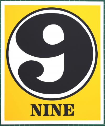 Robert INDIANA - Numéro 9, 1968 - Sérigraphie couleur originale sur papier - Edition format moyen 2