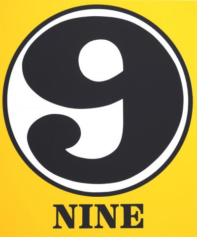 Robert INDIANA - Numéro 9, 1968 - Sérigraphie couleur originale sur papier - Edition format moyen 2
