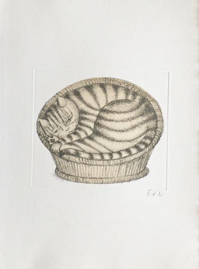 François-Xavier LALANNE - Le chat, 2004 - Lithographie originale signée au crayon 2