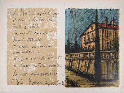 Bernard Buffet - Notre maison de St Tropez - Lithographie originale (Mourlot) 2
