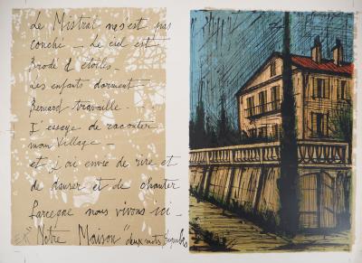 Bernard Buffet - Notre maison de St Tropez - Lithographie originale (Mourlot) 2
