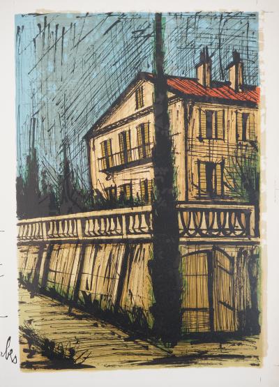 Bernard Buffet - Notre maison de St Tropez - Lithographie originale (Mourlot) 2