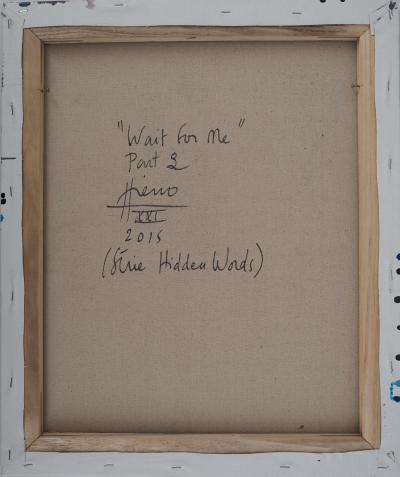 Jean-Antoine HIERRO - Hidden Words : Wait for me - Ensemble de 4 Huiles sur toile, Signées 2