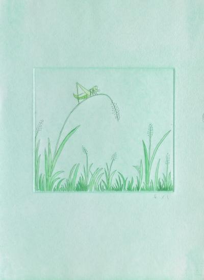 François-Xavier LALANNE - La sauterelle, 2003 - Gravure originale signée au crayon 2