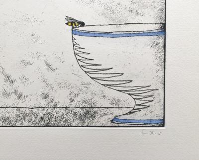 François-Xavier LALANNE - La guêpe, 2003 - Gravure originale signée au crayon 2