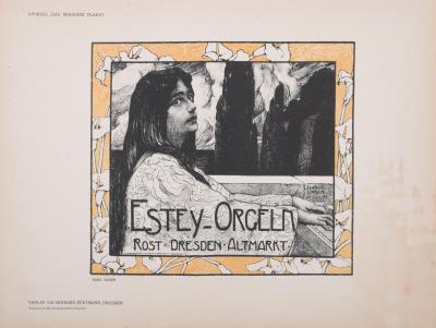 Hans UNGER - Estey-Orgeln, 1897 - Small lithograph poster 2