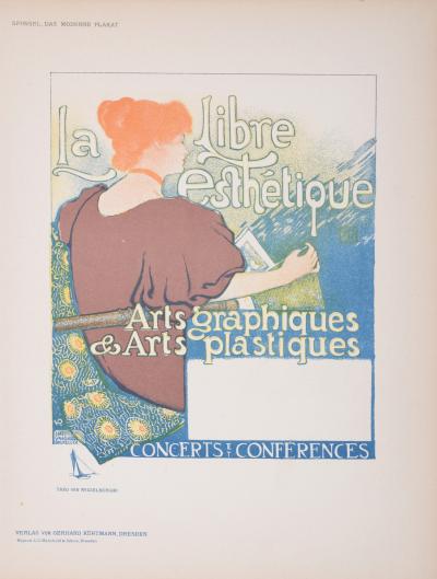 Theo VAN RYSSELBERGHE - La Libre Esthétique, 1897 - Small lithograph poster 2