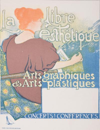 Theo VAN RYSSELBERGHE - La Libre Esthétique, 1897 - Small lithograph poster 2