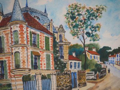 Elisée MACLET - Chateau à Montmorency - Aquarelle originale, Signée 2