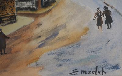 Elisée MACLET - Chateau à Montmorency - Aquarelle originale, Signée 2