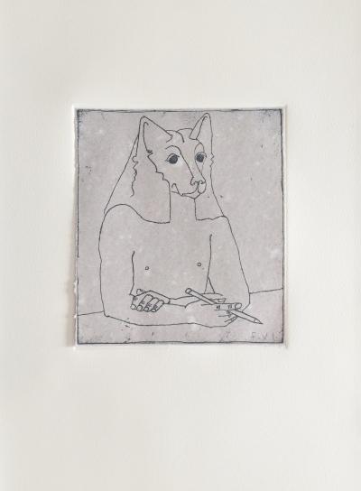 François-Xavier LALANNE - Anubis, 2005 - Gravure originale signée au crayon 2