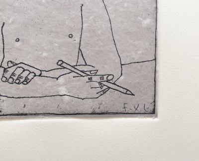 François-Xavier LALANNE - Anubis, 2005 - Gravure originale signée au crayon 2