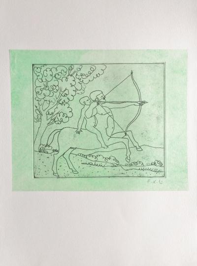 François-Xavier LALANNE - Le Centaure, 2005 - Gravure originale signée au crayon 2