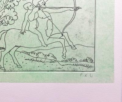 François-Xavier LALANNE - Le Centaure, 2005 - Gravure originale signée au crayon 2