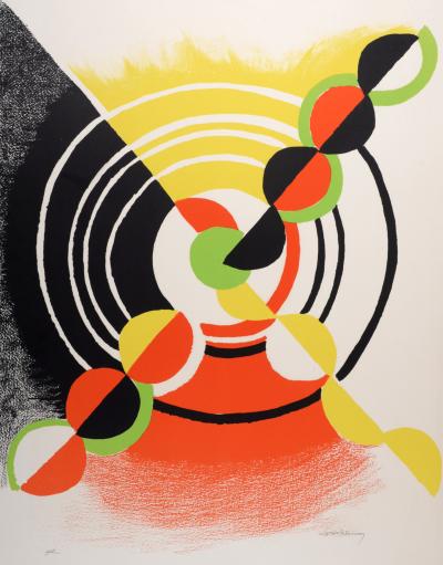 Sonia DELAUNAY - Abstract Composition, c. 1969 - Hand-signed 2